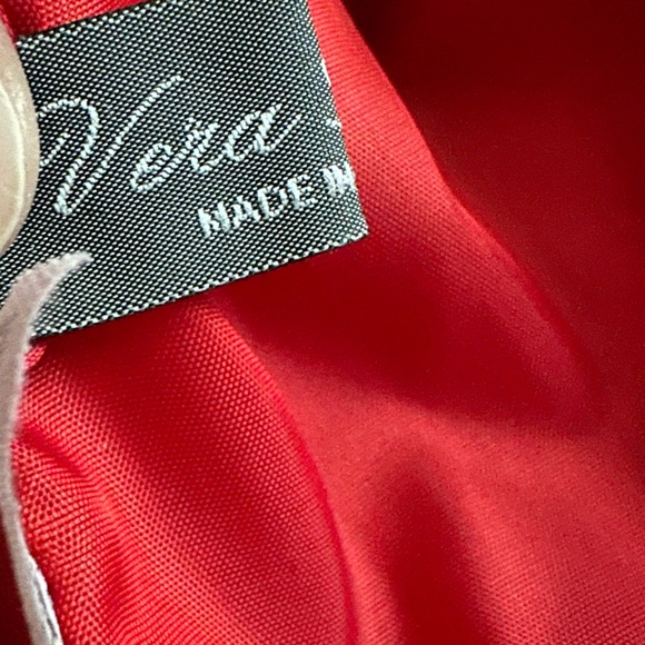 Vintage Vera Pelle It Collection Red Leather Jacket Size Small - Picture 6 of 8
